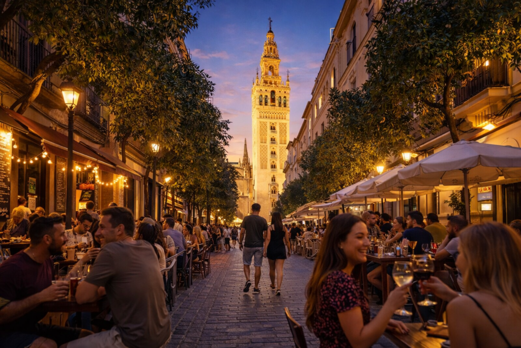 Atardecer en Sevilla junto a la Giralda